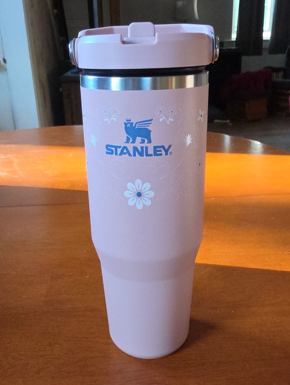 EUC Stanley 30 oz Flipstraw 2.0 Tumbler - Pink Dusk Stitch - Picture 1 of 5